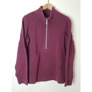 Tommy Bahama Sweater Mens Large Half Zip Pullover Maroon Purple Longsleeve